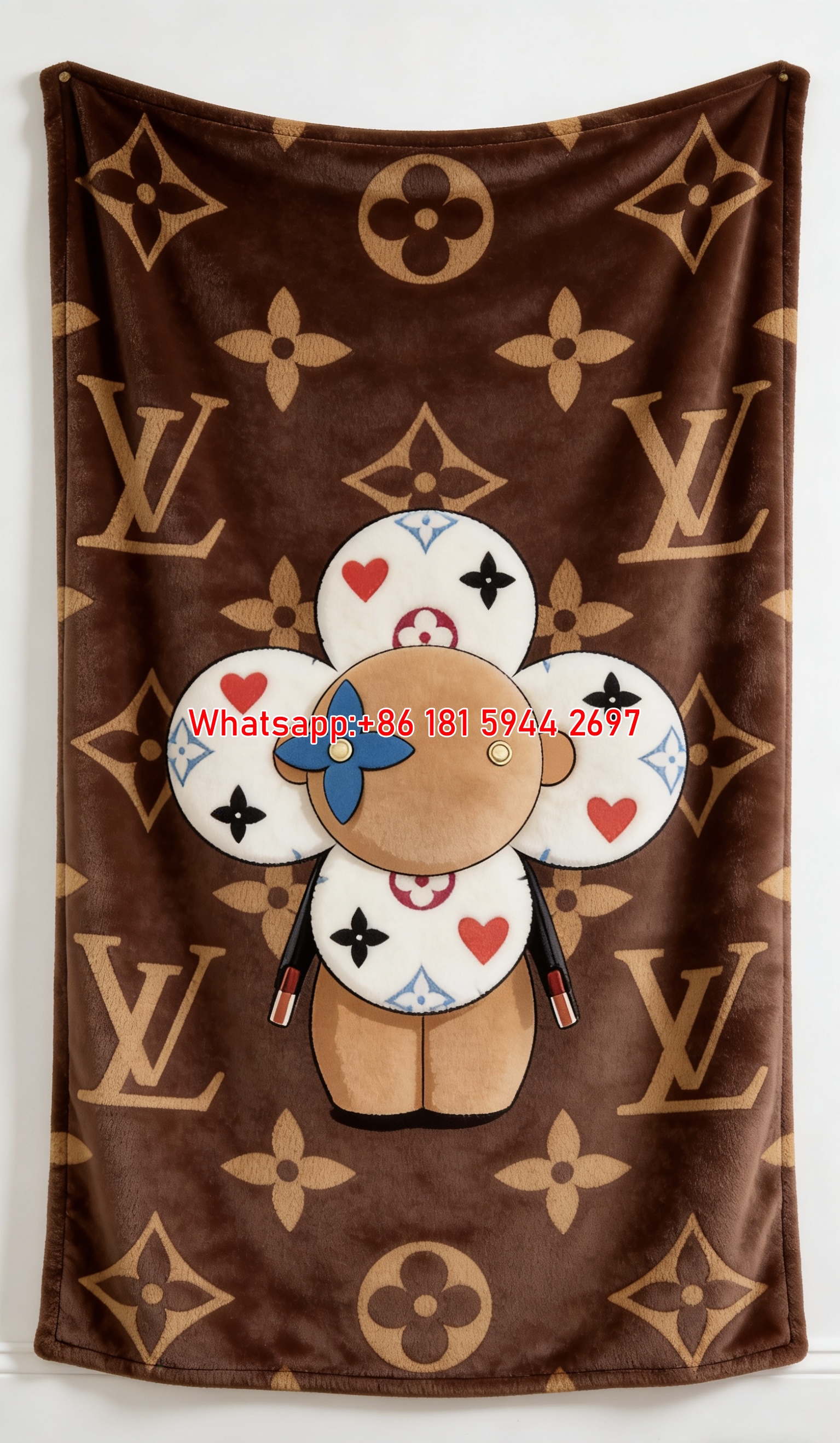 LV Vivienne Plush Blanket LV Monogram Vivienne Throw IMG_3255